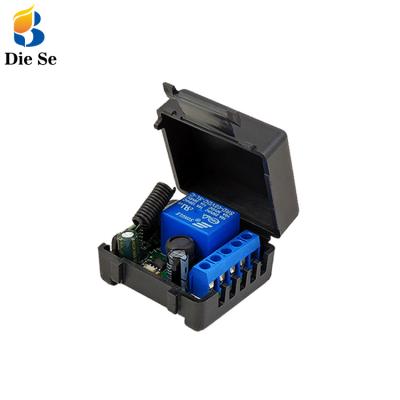 China LED Signal Light 1 Channel 5V 12V 24V Code Relay Switch Transmitter and Wireless Learning Receiver 433mhz RF Remote Control Module for sale