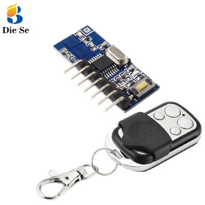 China LED Indicator Light 433 MHz 4CH Wireless Receiver And Transmitter Output With Learning Code EV1527 RF Remote Control Wireless Modules for sale