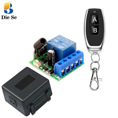 China LED Signal Light 433 Universal Remote Control Switch 12v 10a 1 Mhz Channel Relay Receiver Module Garage Door Controller for sale