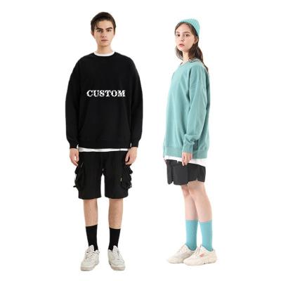 China Custom High Quality Printing Anti-wrinkle Crewneck Hoodies Unisex Sweatshirts Without Hood for sale