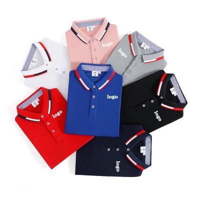 China Custom Printing Anti-Wrinkle Logo Tshirts Uniform Cotton Polyester Plus Size White Plain Sports Golf Men's Polo Shirts for sale