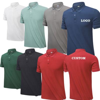 China Custom Logo High Quality Quick Dry Anti-wrinkle Sport Golf Polo Plain Cotton Polyester Deodorization Breathable Smell Proof Polo Shirt for sale