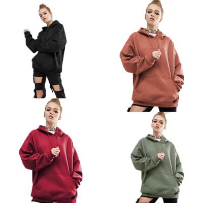 China Blank Plus Size Loose Women's Pullover Women's Anti-wrinkle Plain Custom Oversized Cotton Unisex Hoodies and Sweatshirts for sale