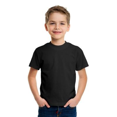 China Anti-Wrinkle Combed 100% Pure White Unisex Short Sleeve Kids T-Shirt OEM Logo Blank Plain Custom Cotton Kid Sleeve Logo for sale