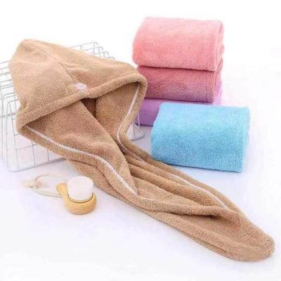 China Child-Proof custom logo High quality soft quick dry microfiber turban hair towel for sale