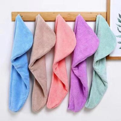 China Child-Proof custom microfiber rapid drying hair towel with wrap edge amazon hot sale hair towel microfiber quick dry for sale