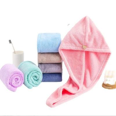 China Child-Proof Magic Super Absorbent Microfiber Hair Towel Wrap for Women Quick Dry Turban Wraps Hair Drying Towel for sale