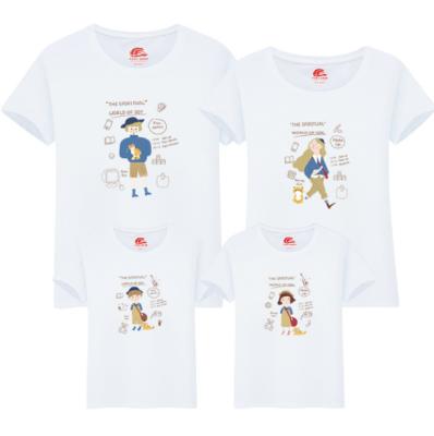 China Breathable Parent-child Clothing Spring Family Cartoon Family Matching And Summer Clothing Matching Shortsleeve T-shirt Mommy And Me Clothing for sale