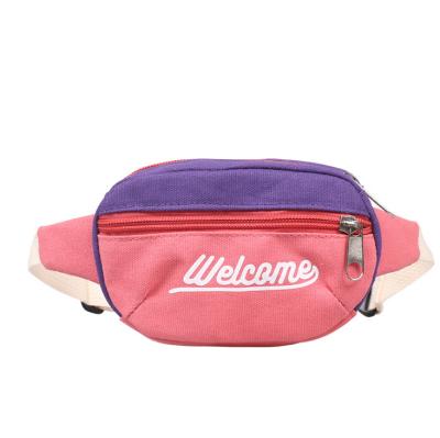 China High Quality Mini Cute Fashion Canvas Waist Fanny Pack Chest Bag Travel Purse For Kids for sale