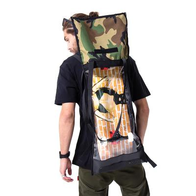 China Waterproof Original Design Double Rocker Shoulders Backpack Bag Skateboard Stickers for sale