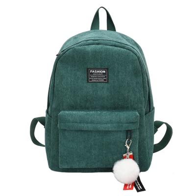 China Large Shoulder Anti-theft Outdoor Backpack Bag Student Travel Corduroy Backpack for sale