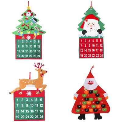 China Eco-friendly Old Man Tree Deer Cartoon Style Wall Calendar Christmas Home Decoration for sale