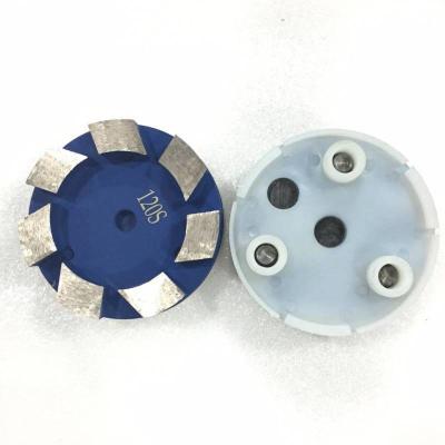 China 7 Segment Klindex Metal Bonding Pad Diamond Concrete Grinding Concrete With 3 Holes for sale