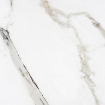 China Large Modern Polished Thin Slab Calacatta Porcelain White Gold Oro Agglomerated Stone For Background Wall, Countertops And Table Tops for sale