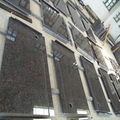 China interior & Outdoor Decoration Polish Tan Brown Granite Slab Tile Countertops Polish Cheap Granite Table Top for sale