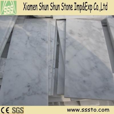 China Bianco Carrara Marble Subway Tiles, Italy M-003 Polished White Marble Flooring for sale