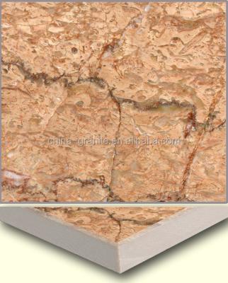 China Factory Prices Cheap Iran Rose Marble Composite Ceramic Panel FH-015 for sale