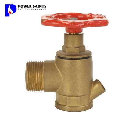 China Fire Fighting Emergency Deliverance 1 Inch Shut Off Valve Brass Suit For Fire Hose Reel Extinguisher Accessories for sale