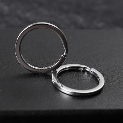 China 25mm Stainless Steel Unisex Split Key Rings Around Edge Style Flat Key Rings Wholesale for sale