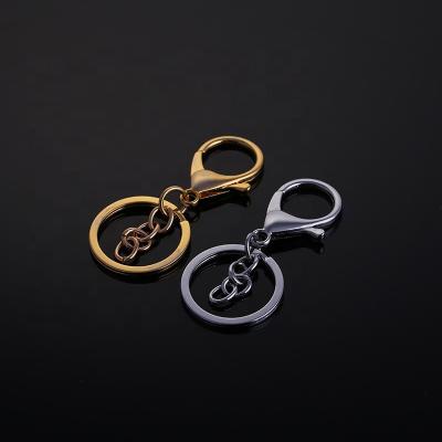 China Stainless Steel Lobster Universal Hook Clasp Three Piece Key Chain With Buckle for sale