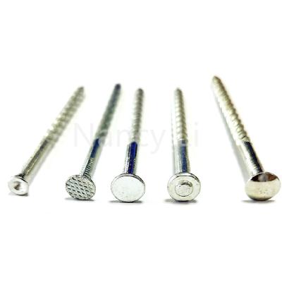 China Flat Bright Electro Galvanized Galvanized Screw Nails Bulk Pallet Nails 25kg for sale