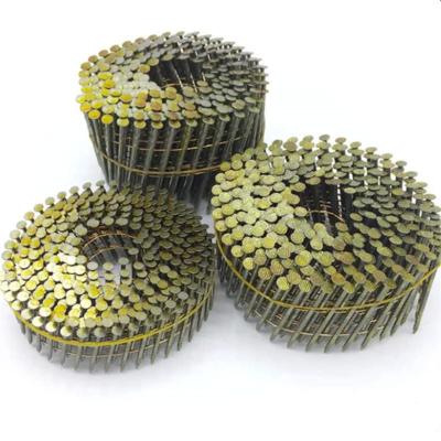 China Flat Galvanized Smooth Shank Diamond Point 1 1/4 Coil Roofing Nails Straight End for sale