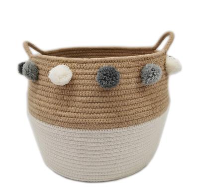 China Nordic home decoration of the box woven finished basket children's storage ball yarn cotton room decoration for sale