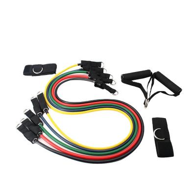 China Custom Portable Latex Power Exercise 11pcs Resistance Band Set for sale