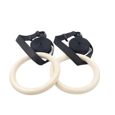 China Lose Weight Hot Selling Wooden Gym Rings Custom Logo For Gym Fitness for sale