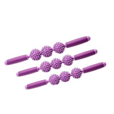 China Portable Spiked Dot Fitness PP Massage Stick Muscle Stick for sale