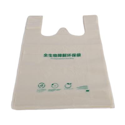 China Witte Kleur PBAT+PLA+Cornstrach Eco Beschikbare Biologisch afbreekbare Plastic het Winkelen Zakken die EMBLEEM drukken Te koop