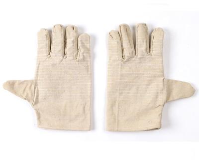 China Yellow Armor Canvas 24 Thread Encryption Wear-Resistant Loose Industrial Welding Gloves for sale