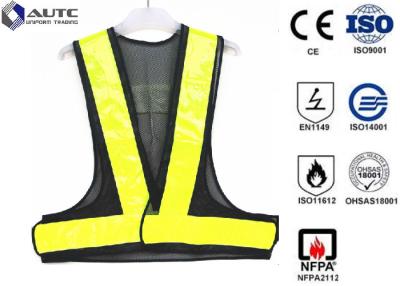 中国 Glistening Safety Reflective Jacket , Security Safety Vest Warning Loop Closed 販売のため