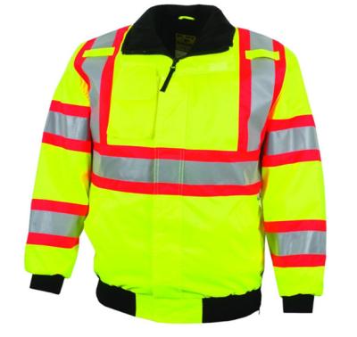 中国 Reflective PPE Safety Wear High Quality Fluorescent Yellow Polyester Reflective Jacket 販売のため