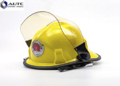 Κίνα Fire Construction Safety Helmets Face Shield Yellow Polyamine Flame Retardant προς πώληση