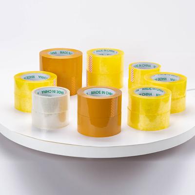 China 90mic Shipping Sealing Transparent Bopp Packing Adhesive Tape Tightly Wound for sale