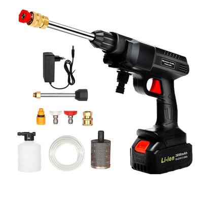 China New China-chic 30bar High Pressure Car Washer Cordless Radio Spray Portable Water Gun Cleaning Machine For Power Tools With Lithium Battery for sale