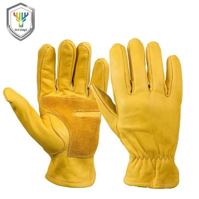 China Ozero Retro Logo Genuine Cowhide Driving Motorcycle Breathable Private Riding Gloves Leather for Men and Women. for sale