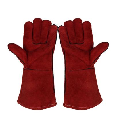 China Ozero Oven Protective Hand Gloves Leather Heat Resistant Heat Resistant Household Kitchen BBQ Safety Welding Gardening Work. for sale