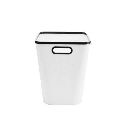 China Best Sustainable Price Square Plastic Trash Bin , Office Bathroom Rubbish Bin With Handle for sale