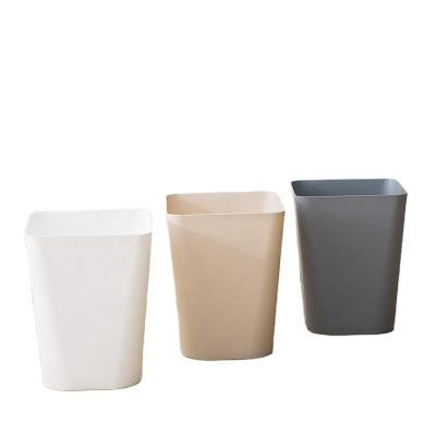 China Best Sustainable Selling Morden Style Plastic Waste Bin Without Lid For Home for sale