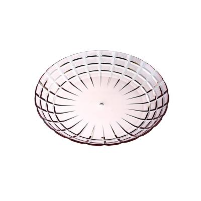 China Top Selling Viable Unbreakable Container Crystal Plate Plastic Ps Food Fruit Plate for sale