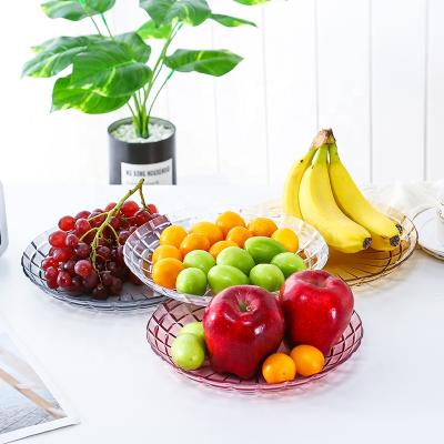 China Stocked Food Household Price Voucher Serving Tray Colored PS Fruit Dish for sale