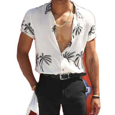 China 2021 Summer New Viable Casual Loose Short Sleeve Button Shirt Tops Mens Clothing Streetwear Fashion for sale