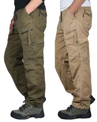 China Sustainable Cargo Pants Men Outwear Multi Pocket Tactical Military Army Straight Soft Pants Overalls Pants Zipper Pocket Pants Mens for sale