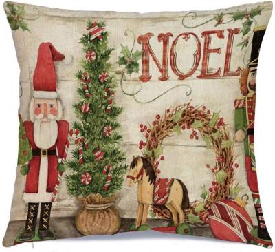 China Fun Christmas Pillow Covers 18 x 18 inch Set of 4 - Christmas Series Cushion Cover Case Pillow Square Zippered Pillow Case Custom for sale