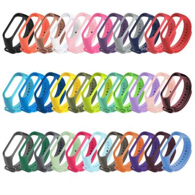 China Straps For Xiaomi MI Band 3/4/5/6 Watch Band Strap For Xiaomi 6 5 4 3, Sport Silicone Smart Watch Strap MI Rubber Band 6 Strap 5 3 4 for sale