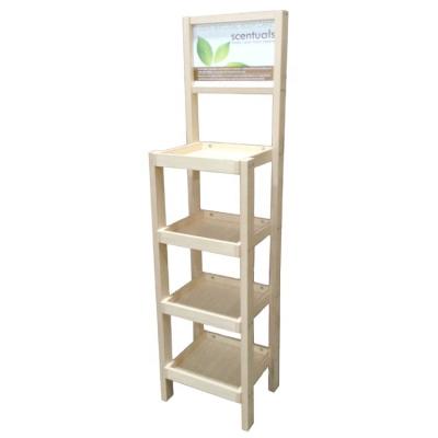 China Store Custom Wooden Makeup Display Stand Beauty Salon Cosmetics Shop Shelves Display Racks for sale