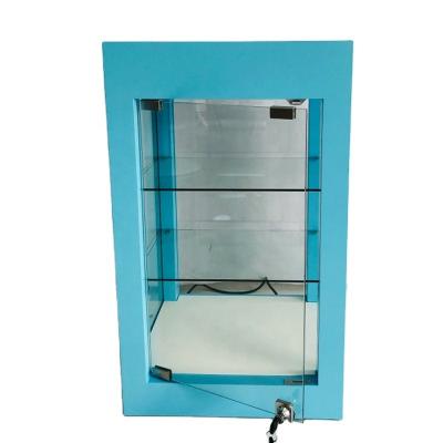 China With Led Lights And Lock Manufacturing POS Modern Lockable Led Cabinet Sunglass Wooden Display Counter for sale