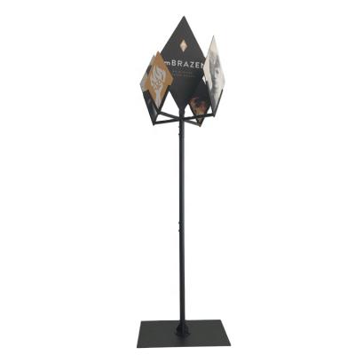 China Eco-friendly POS POP Retail Pole Topper Metal Display Stand With Advertising for sale